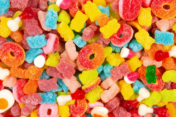 istock Assorted gummy candies. Top view. Jelly  sweets. 1175779398