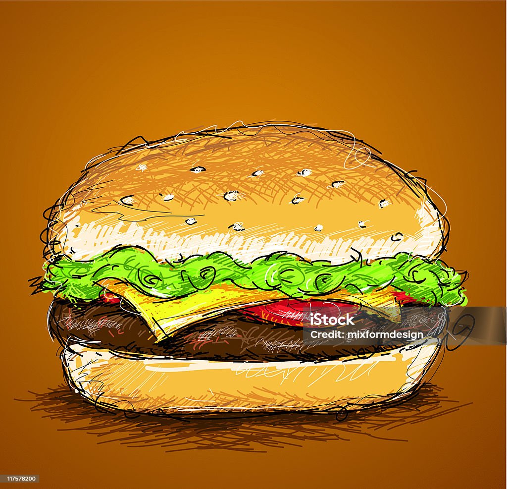 Hamburger - Grafika wektorowa royalty-free (Burger)