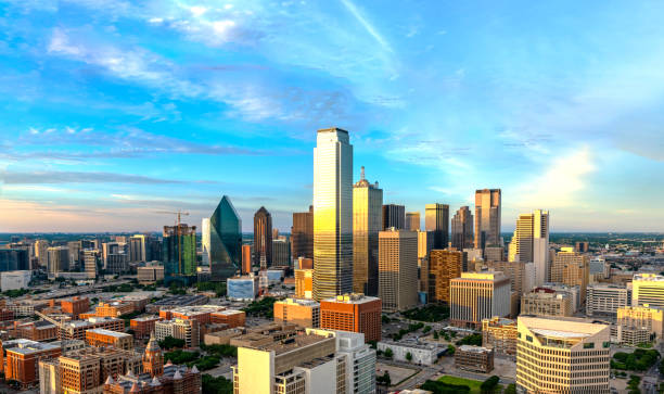 Dallas skyline at twilight 2019