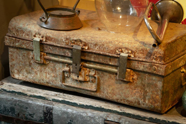 istock Antique old vintage metal suitcase 1175790204