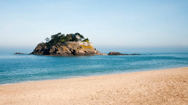 Du Guesclin island, near Cancale in Brittany - France stock photo