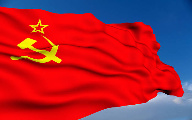 istock Soviet Union flag waving in the wind. 117579436