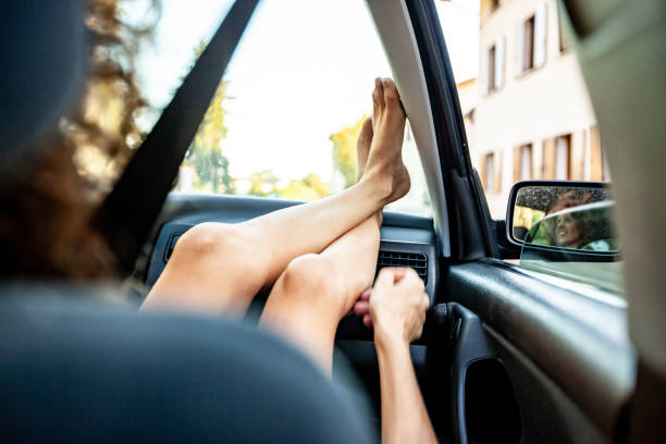 istock Young woman relaxing while on the road trip 1175794616