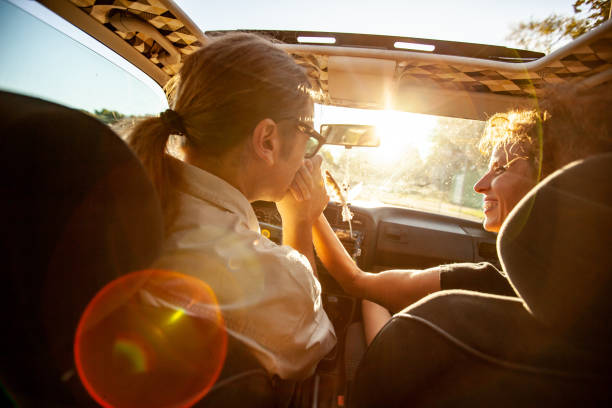 istock Romantic couple on the road trip 1175794620