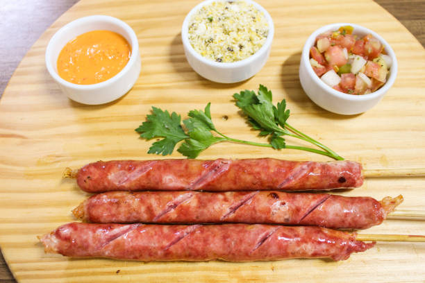 Sausage Kebab stock photo