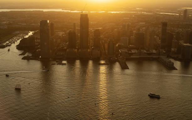 istock Jersey City aerial skyline at sunset 1175796775