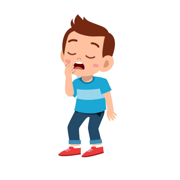 Cute Kid Teen Boy Show Facial Expression Stock Illustration - Download  Image Now - Child, Tired, Boredom - iStock