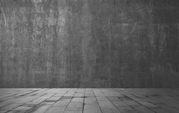 istock Blank concrete wide dark wall texture background 1175798491