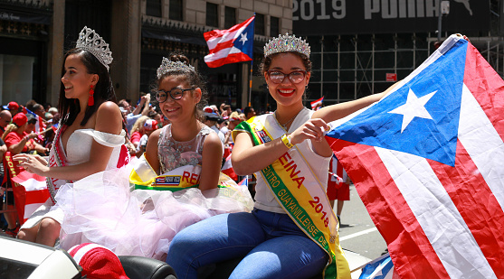 Manhattan , New York city was the site of a Puerto Day featuring celebrities and a host of others marching down 5th avenue