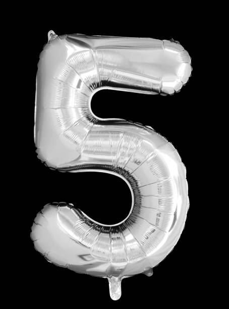 istock Silver Foil Number Balloon on Black 1175808411