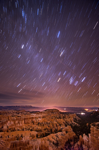 Long exposure shot over the iconic Bryce Canyon lookout