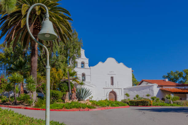 istock San Diego Mission with cactus and bell tower, CA 1175811065