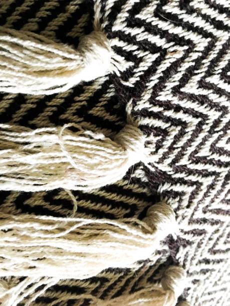 istock Herringbone woven blanket tassels 1175812626