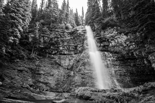 parc national des glaciers - chutes virginia photos et images de collection