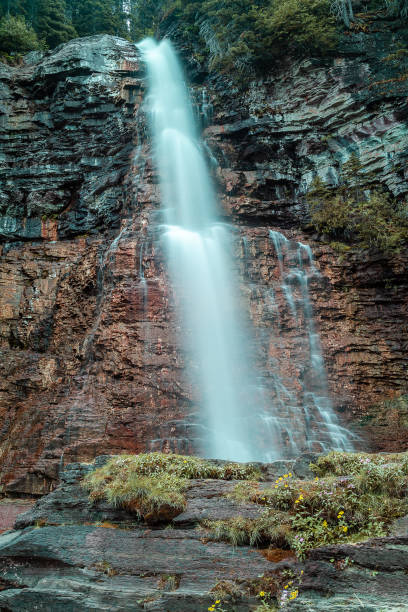 parc national des glaciers - chutes virginia photos et images de collection