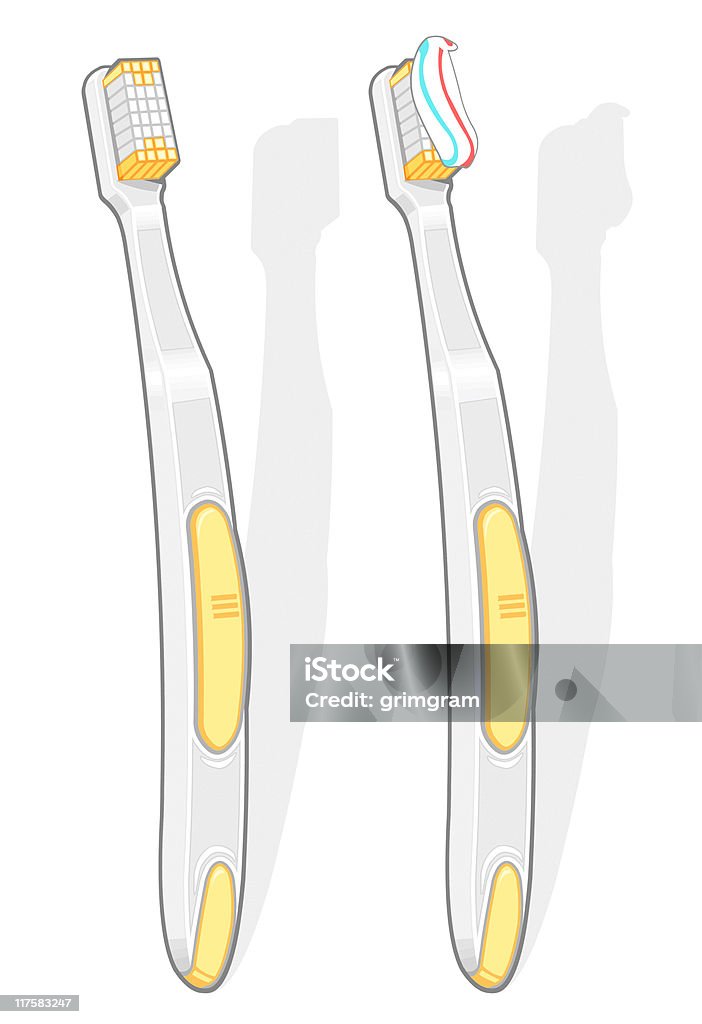 Cepillo de dientes - arte vectorial de Cepillar los dientes libre de derechos