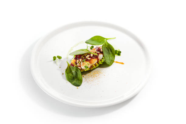istock Avocado with Mozzarella Cream and Dried Tomato Jam 1175835008