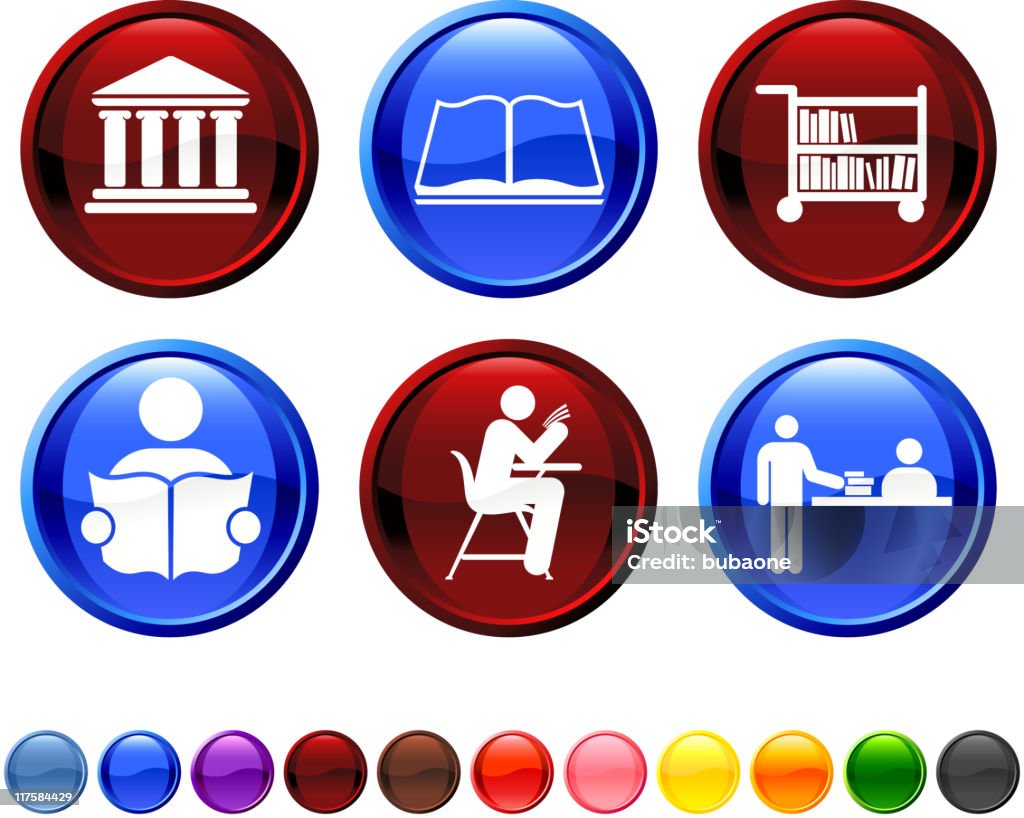 Reading and Library royalty free vector icon set  Checkout stock vector