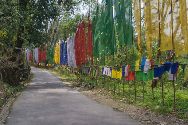 istock Way to Samdruptse or wish fulfilling hill, Sikkim, India 1175849173