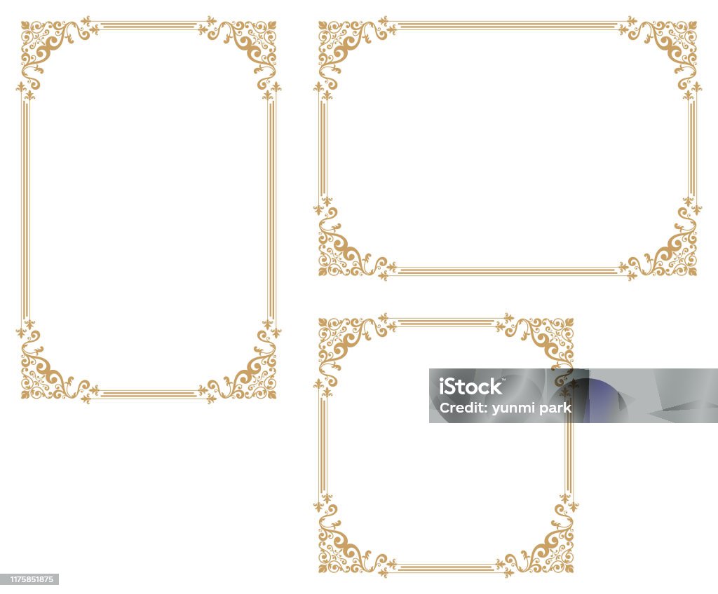 A Frame Design Paper Good Frame For A4 Size Paperdecorative Frame Stock Illustration ...