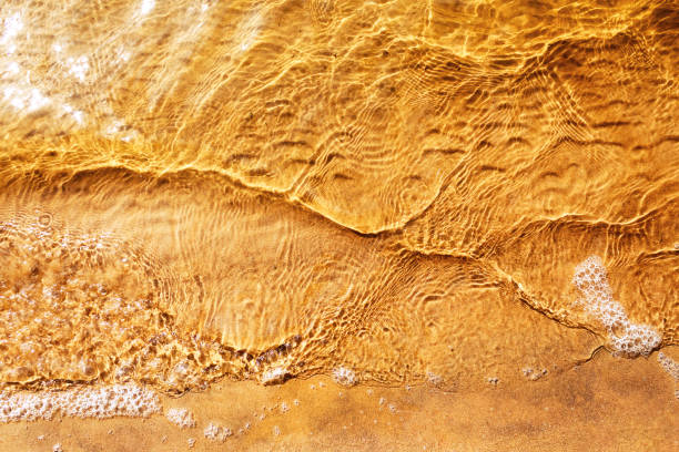 istock Top view of wave near sandy beach. 1175853210