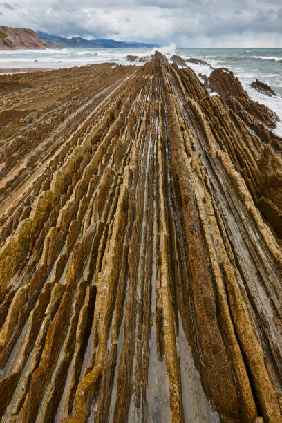istock Flysch dramatic rock formation Cantabric sea in Zumaia, Euskadi 1175854710