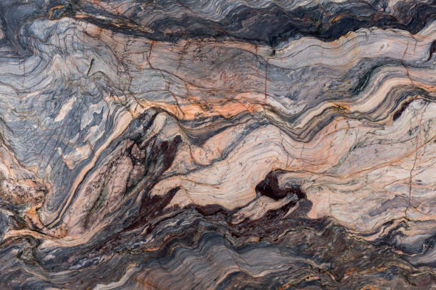 istock Texture of marble brown stone background, macro shot. 1175863639