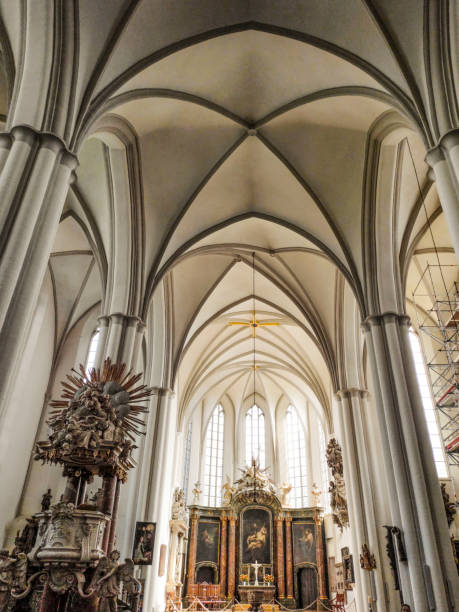 istock Church of St. Mary. Cathedral inside. The vaults. 1175864343