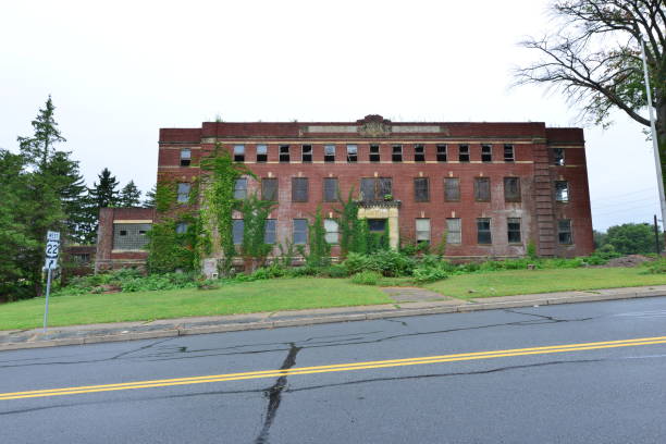 istock Abandoned state Police station. 1175867484