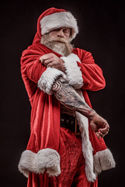 istock Bad Santa Claus with knives 1175868429