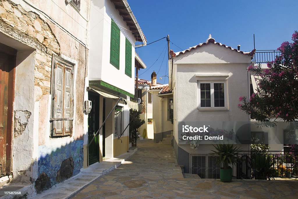 Villaggio greco - Foto stock royalty-free di Aiuola
