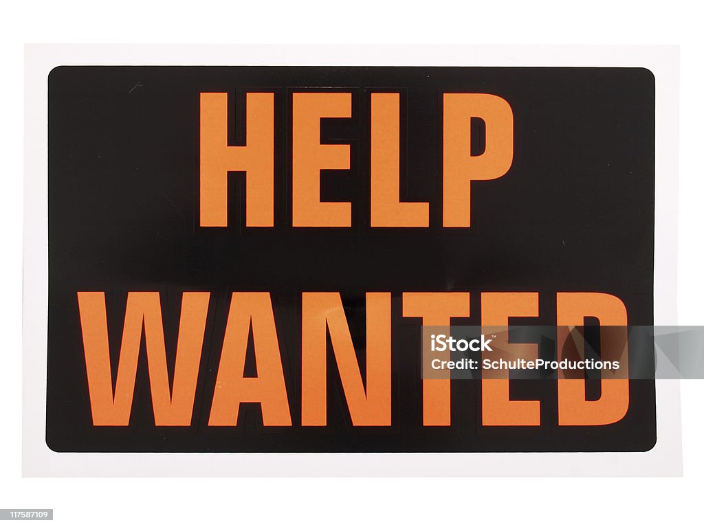 Help Wanted-segnale inglese - Foto stock royalty-free di Help Wanted-segnale inglese