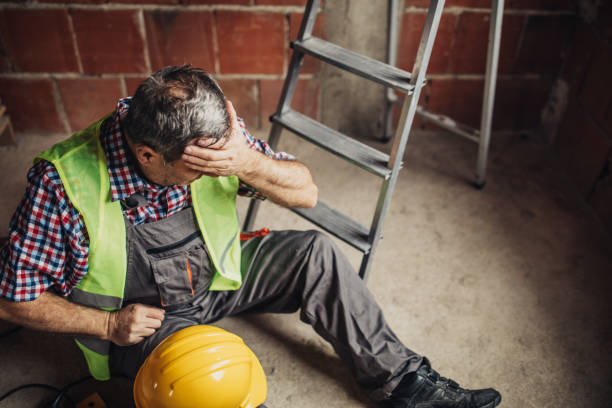istock Physical injury at work of construction worker 1175872511