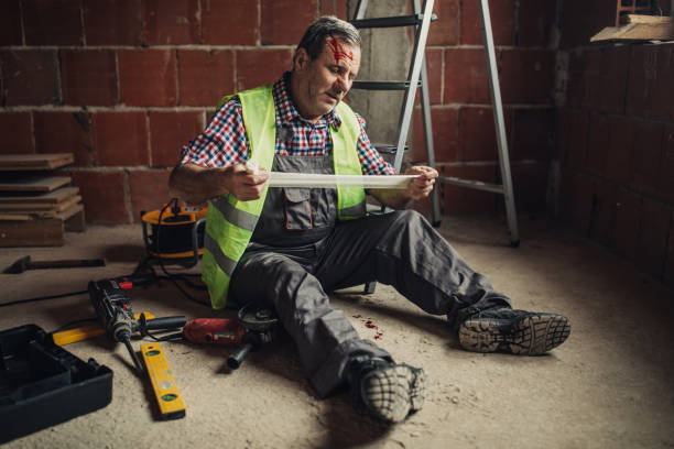 istock Physical injury at work of construction worker 1175872590