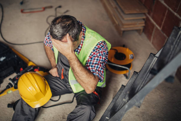 istock Physical injury at work of construction worker 1175872591