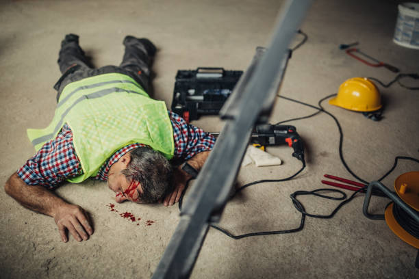 istock Physical injury at work of construction worker 1175873115