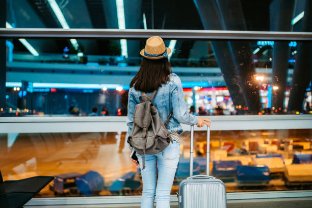 istock Woman waiting for a flight 1175879961