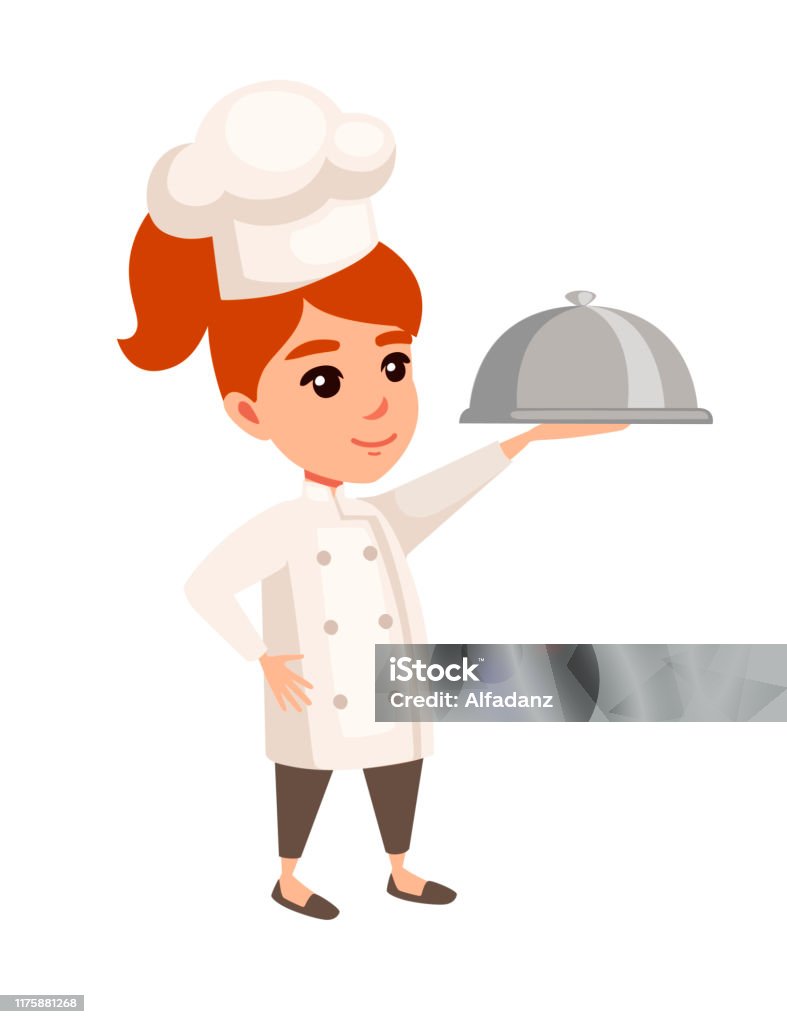 Ilustración de Chica Niña Usando Traje De Chef Con El Restaurante Cloche Carácter De Dibujos Animados Diseño De Vector Plano Ilustración Vectorial Aislado En Fondo Blanco y más Vectores Libres de Derechos Ilustración de Chica Niña Usando Traje De Chef Con El Restaurante Cloche Carácter De Dibujos Animados Diseño De Vector Plano Ilustración Vectorial Aislado En Fondo Blanco y más Vectores Libres de Derechos