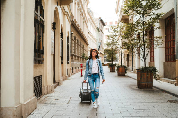 Tourist woman visiting Budapest