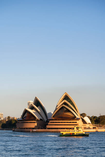 Sydney, Australia - July 23, 2017: Sydney Opera house and Sydney transport ferry public transport in Circular Quay