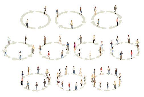 Cycle Human Pattern Cycle Diagrams With People Stock Illustration - Download Image Now ...