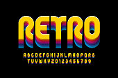 istock Retro style font design 1175897452