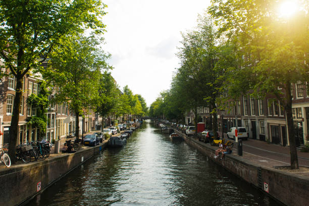 istock Street view during summertime in Amsterdam, Netherlands 1175898082