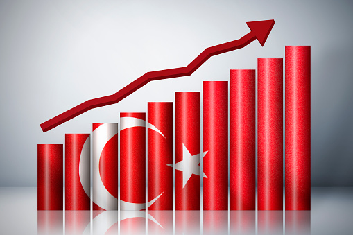 Gráfico creciente sobre Turkey Stock Photo photo