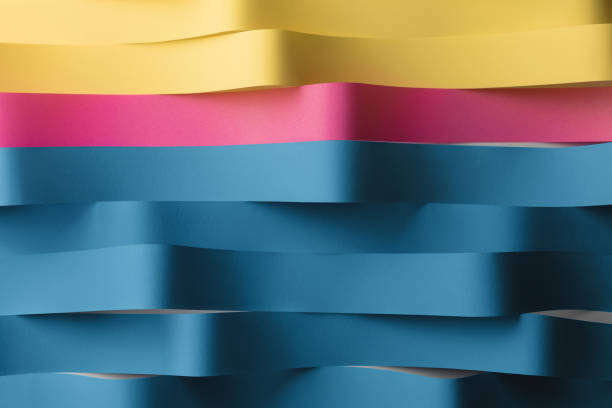 istock Colorful wavy stripes, abstract background 1175907071