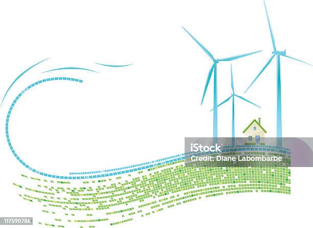 Windkraftanlagen Stock Vektor Art und mehr Bilder von ClipArt - ClipArt, Farbbild, Freisteller – Neutraler Hintergrund