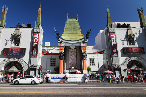 Los Angeles, California - September 07, 2019: Grauman's Chinese Theatre on Hollywood Boulevard, Los Angeles, California, USA.