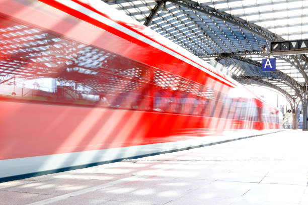 istock Sunlit Railroad station 1175912188