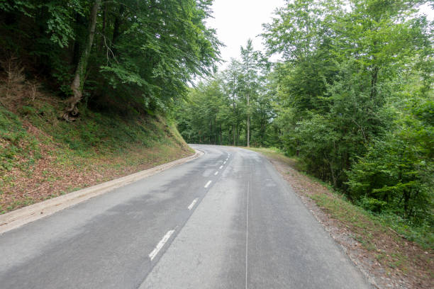istock Road between Olot and Ripoll in the Catalan Pyrenees 1175913099
