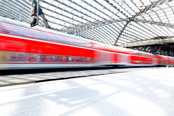 istock Sunlit Railroad station 1175913104